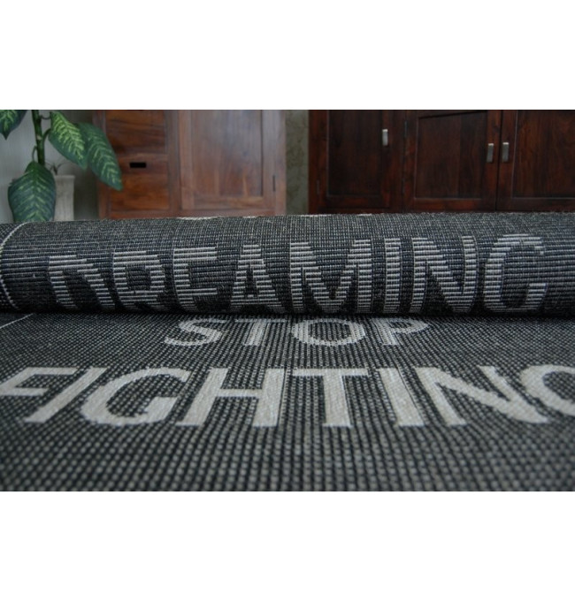 Koberec Floorlux sizal 20275 YOLO Černo/stříbrný