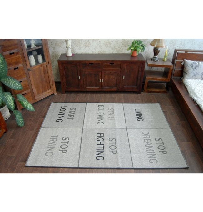 Koberec Floorlux sizal 20275 YOLO Stříbrno/Černý