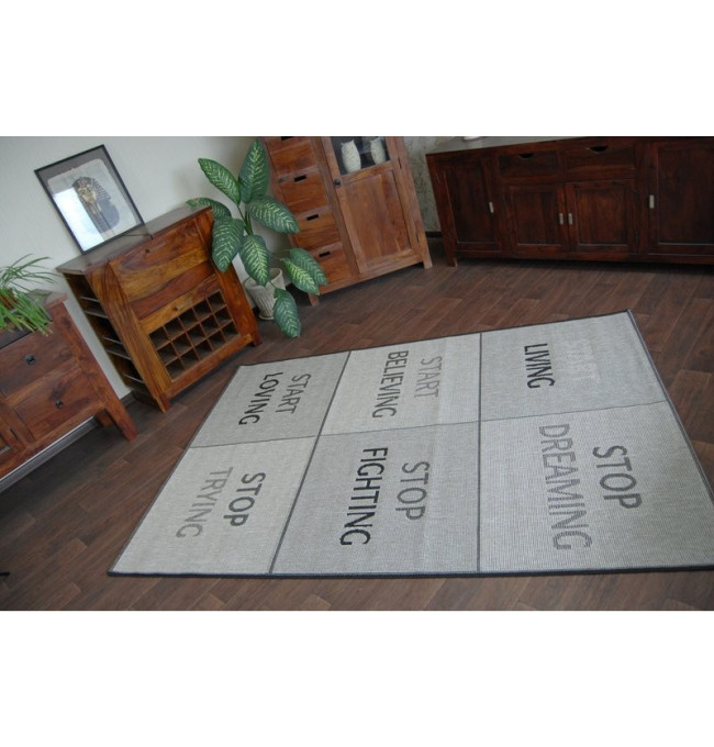 Koberec Floorlux sizal 20275 YOLO Stříbrno/Černý