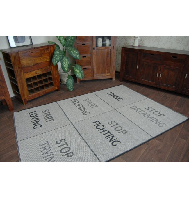 Koberec Floorlux sizal 20275 YOLO Stříbrno/Černý