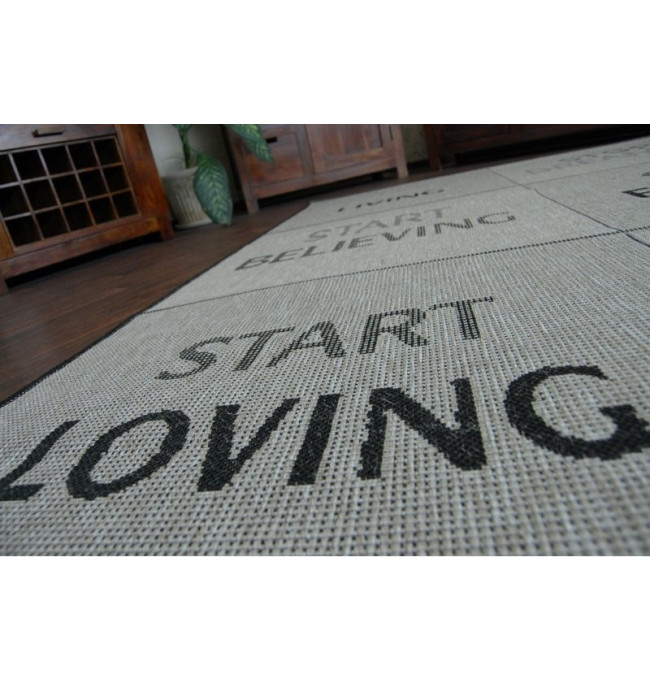Koberec Floorlux sizal 20275 YOLO Stříbrno/Černý