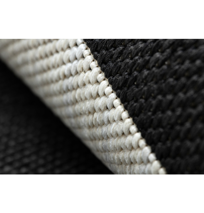 Koberec Floorlux sizal flat 48644/690 - Pásy černo bílý