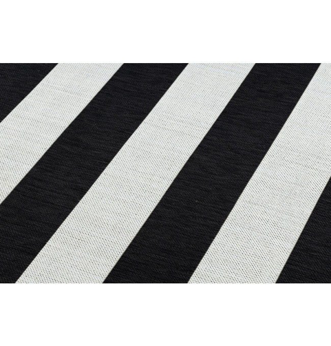 Koberec Floorlux sizal flat 48644/690 - Pásy černo bílý