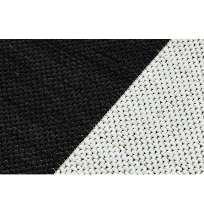 Koberec Floorlux sizal flat 48644/690 - Pásy černo bílý