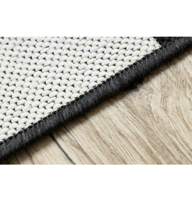 Koberec Floorlux sizal flat 48644/690 - Pásy černo bílý