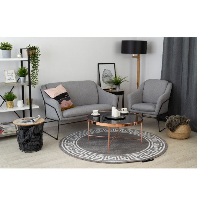 Koberec HAMPTON Grecos kruh šedý