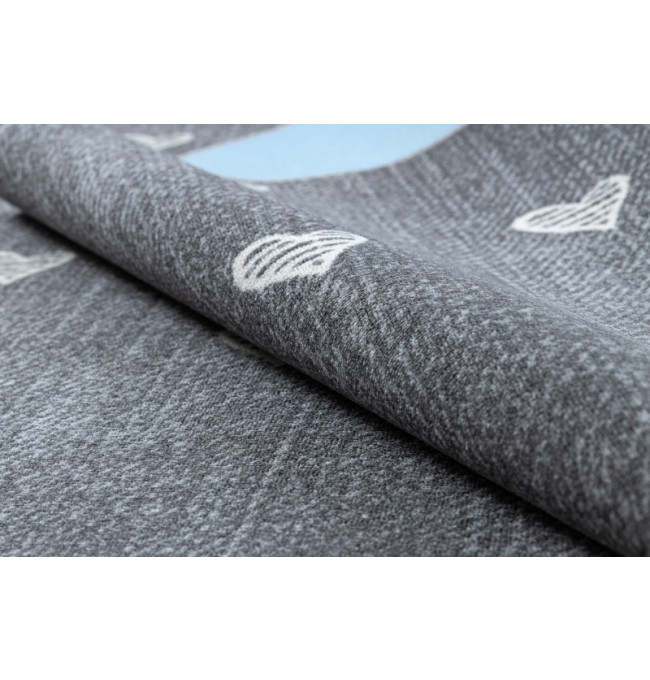 Koberec HEARTS Jeans - šedý