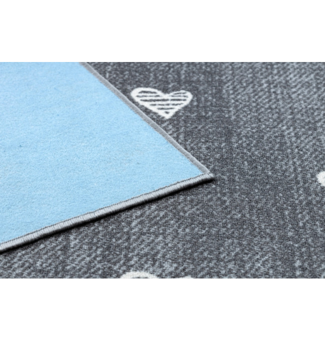 Koberec HEARTS Jeans - šedý