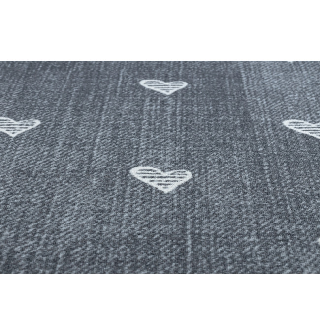 Koberec HEARTS Jeans - šedý