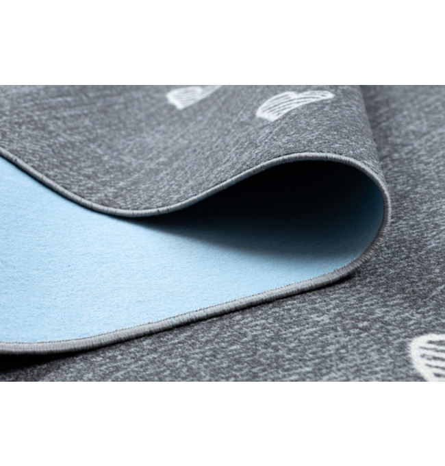 Koberec HEARTS Jeans - šedý