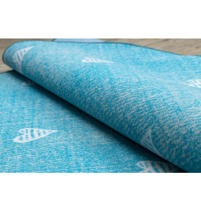 Koberec HEARTS kruh Jeans - tyrkys