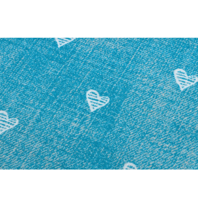 Koberec HEARTS kruh Jeans - tyrkys