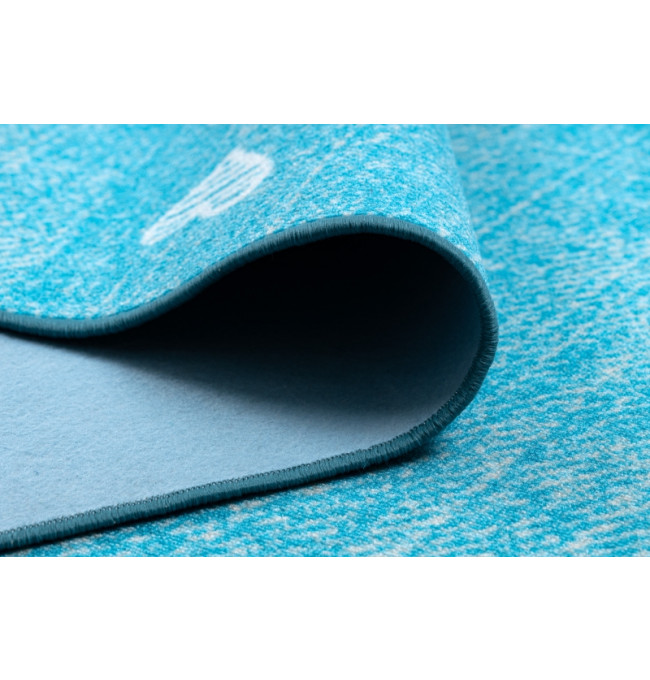 Koberec HEARTS kruh Jeans - tyrkys