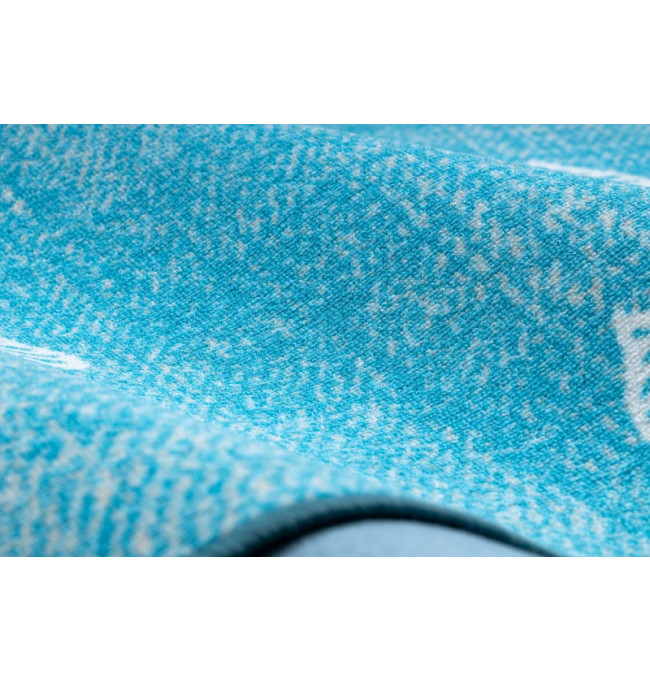 Koberec HEARTS kruh Jeans - tyrkys