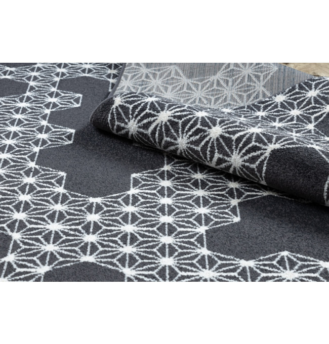 Koberec HEOS 78547 HEKSAGON PUZZLE antracyt / krém