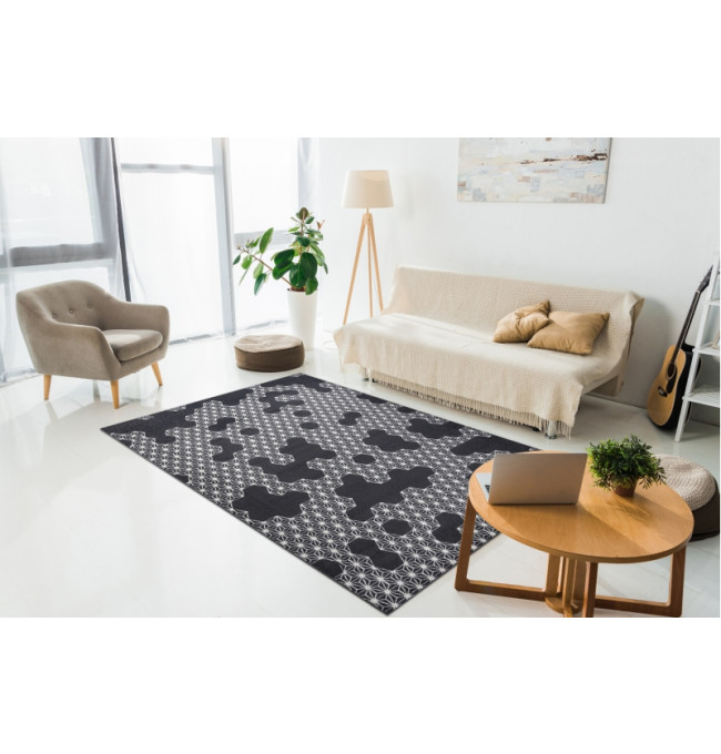 Koberec HEOS 78547 HEKSAGON PUZZLE antracyt / krém