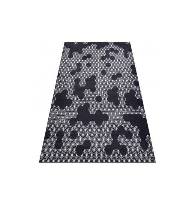 Koberec HEOS 78547 HEKSAGON PUZZLE antracyt / krém