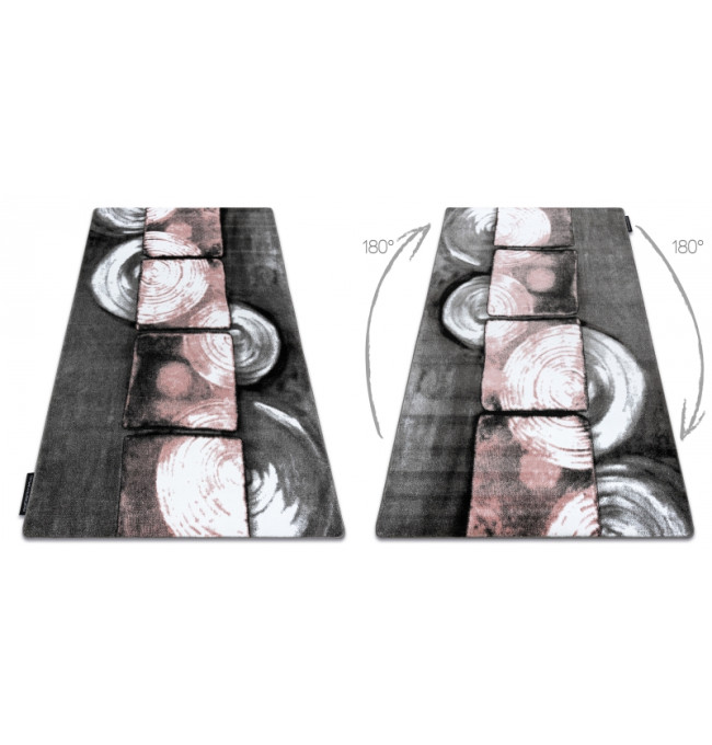 Koberec INTERO PHONO 3D Čtverce růžový