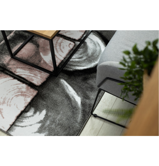 Koberec INTERO PHONO 3D Čtverce růžový