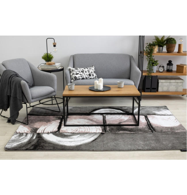 Koberec INTERO PHONO 3D Čtverce růžový