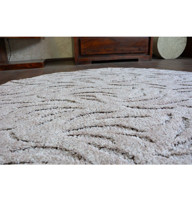 Koberec kruh IVANO hnědý