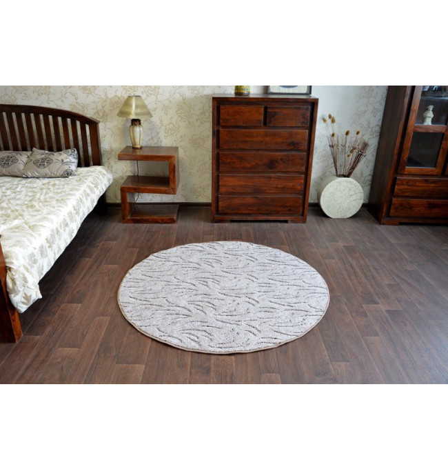 Koberec kruh IVANO hnědý