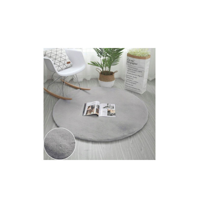 Koberec kruh RABBIT light grey