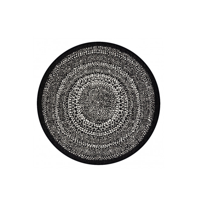 Koberec kruh SIZAL FLAT 48834690 černý