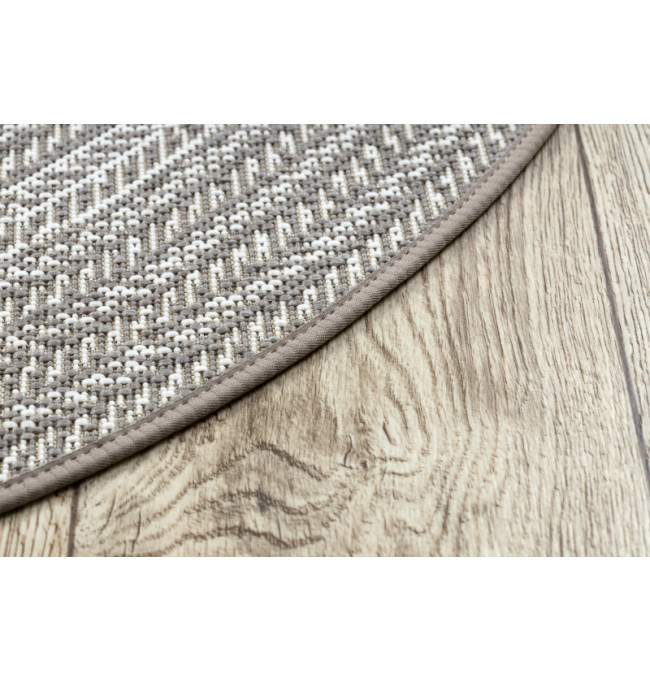 Koberec kruh SIZAL FLAT 48837686 Boho, cop - béžový