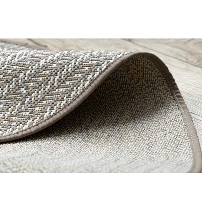 Koberec kruh SIZAL FLAT 48837686 Boho, cop - béžový