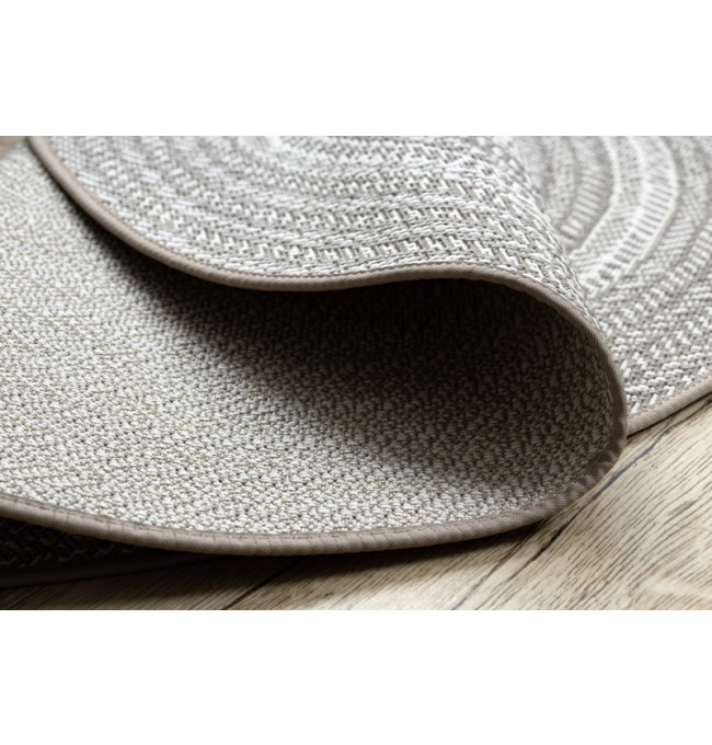 Koberec kruh SIZAL FLAT 48837686 Boho, cop - béžový