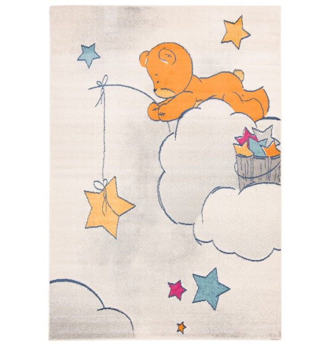 Koberec LILA H186A FAA bílý / oranžový