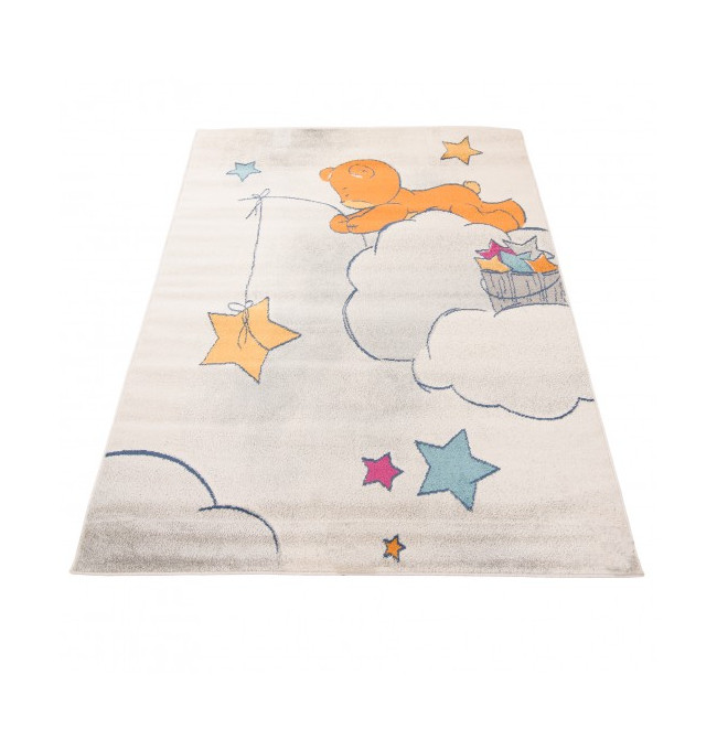 Koberec LILA H186A FAA bílý / oranžový