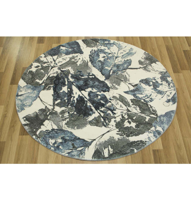 Koberec Listí šedý / granátový