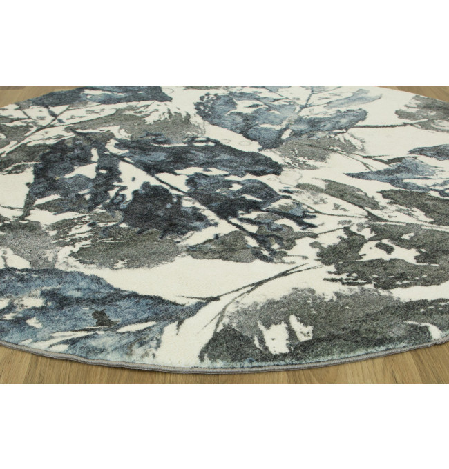 Koberec Listí šedý / granátový