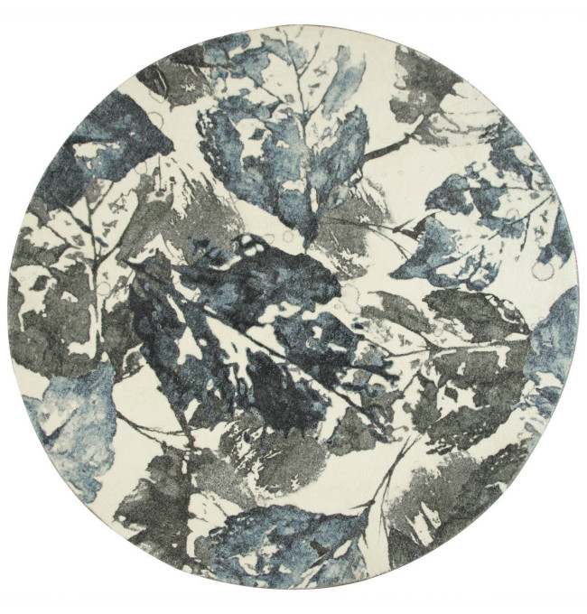 Koberec Listí šedý / granátový