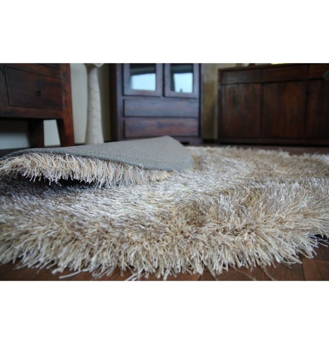 Koberec Love shaggy bež 120 cm kruh