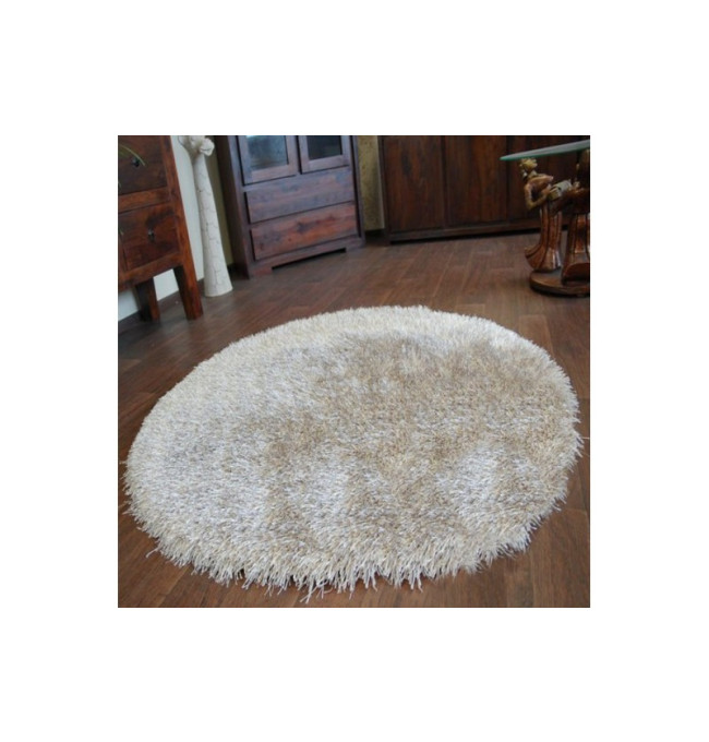 Koberec Love shaggy bež 120 cm kruh