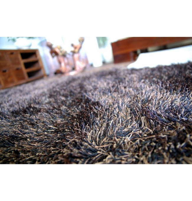 Koberec Love shaggy černý/braz