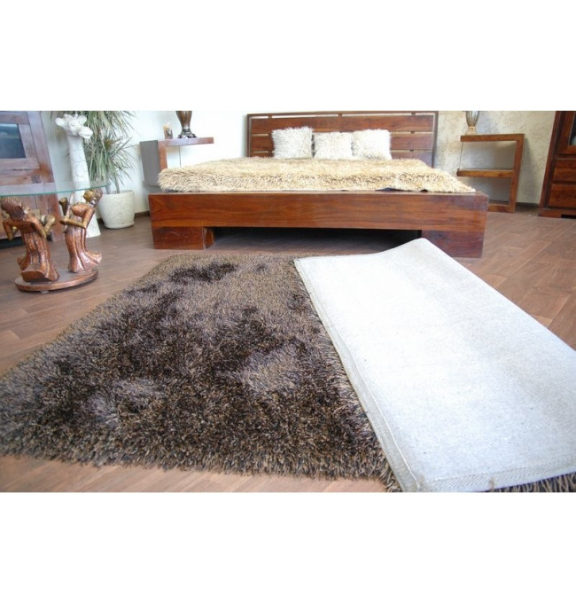 Koberec Love shaggy černý/braz