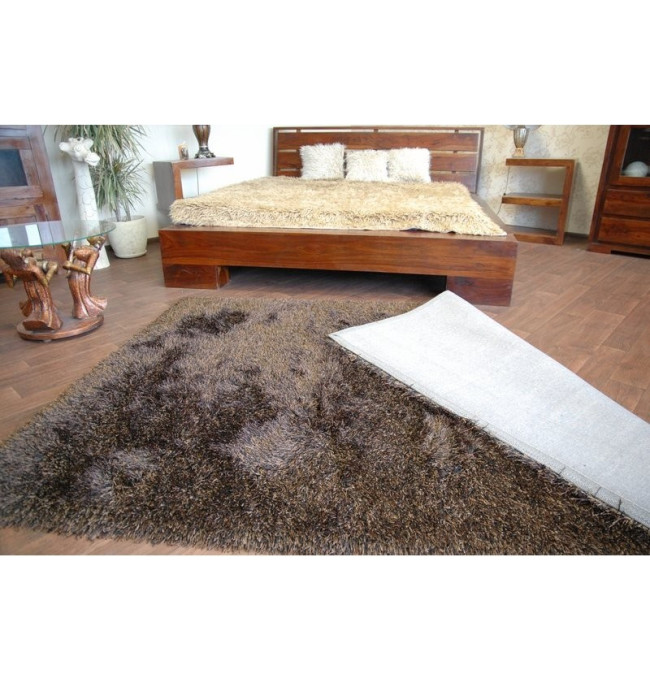 Koberec Love shaggy černý/braz