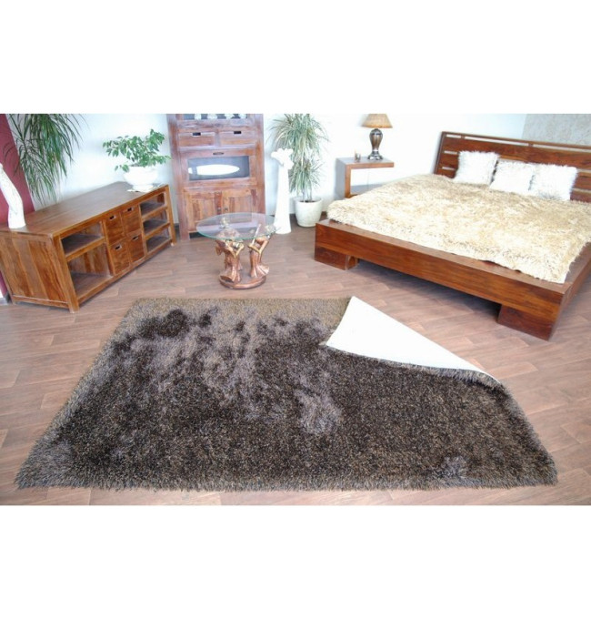 Koberec Love shaggy černý/braz