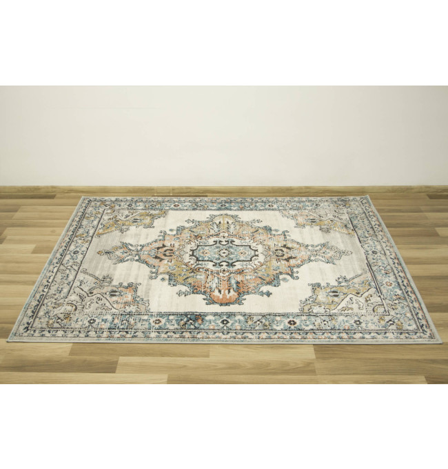 Koberec Lucca 8604B krémový / tyrkysový / lososový