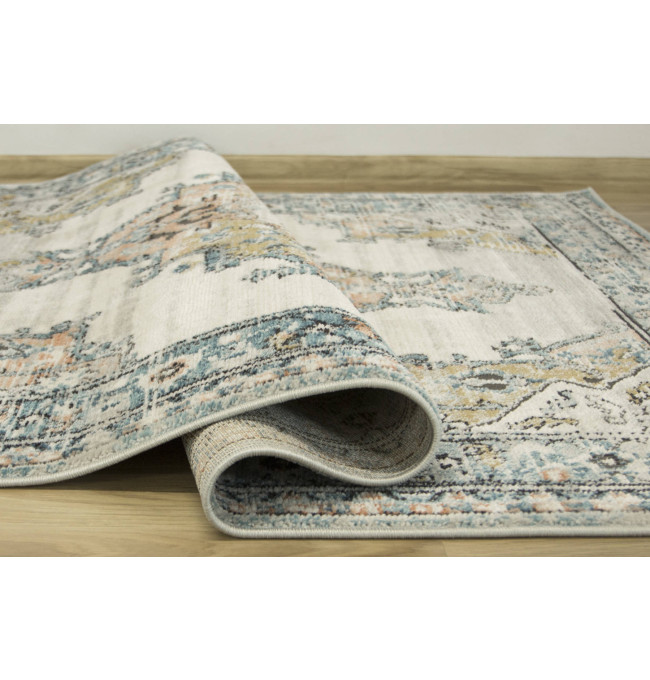 Koberec Lucca 8604B krémový / tyrkysový / lososový