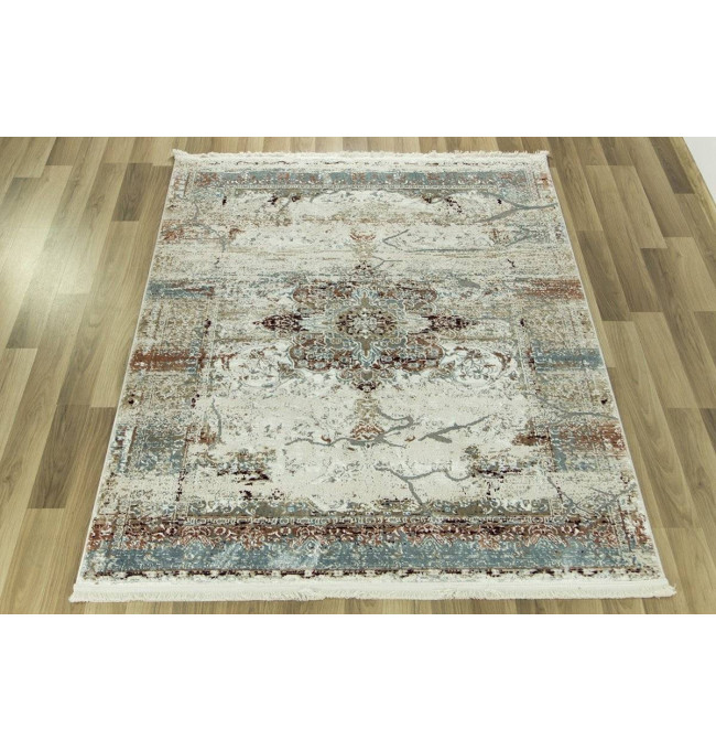 Koberec Luxess 27086 somon s třásněmi, béžový / krémový