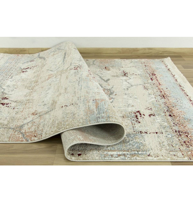 Koberec Luxess 27086 somon s třásněmi, béžový / krémový