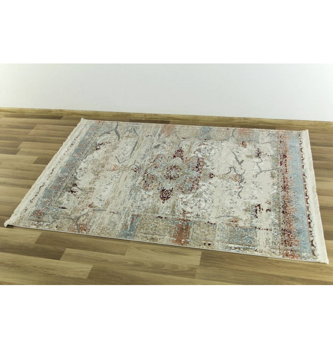 Koberec Luxess 27086 somon s třásněmi, béžový / krémový