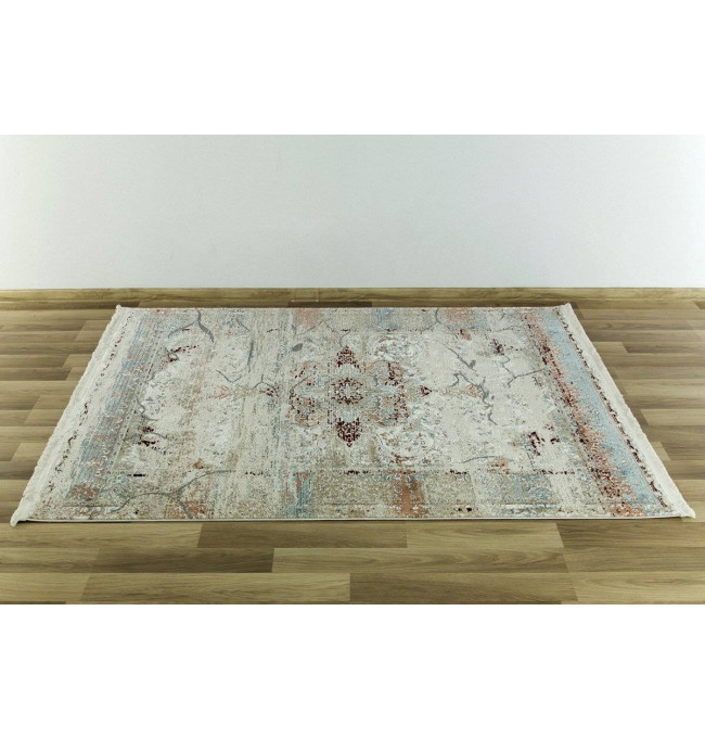 Koberec Luxess 27086 somon s třásněmi, béžový / krémový