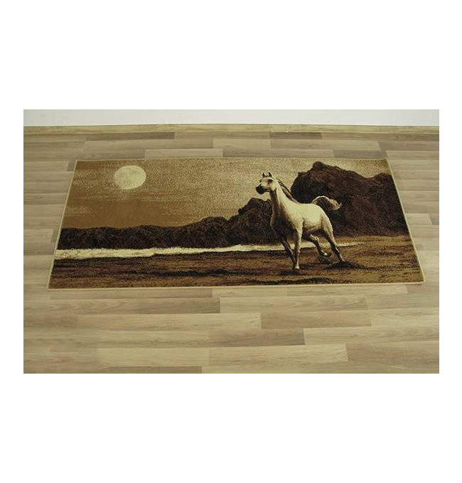 Koberec Makata - Cválající kůň, béžový