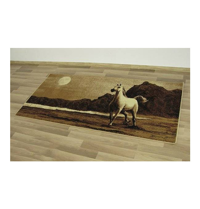 Koberec Makata - Cválající kůň, béžový